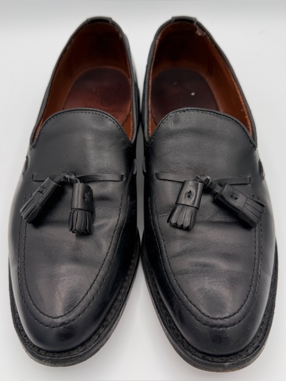 Allen Edmonds Grayson Tassel Loafers Black Leather Dress Shoes Men’s 9.5 D USA